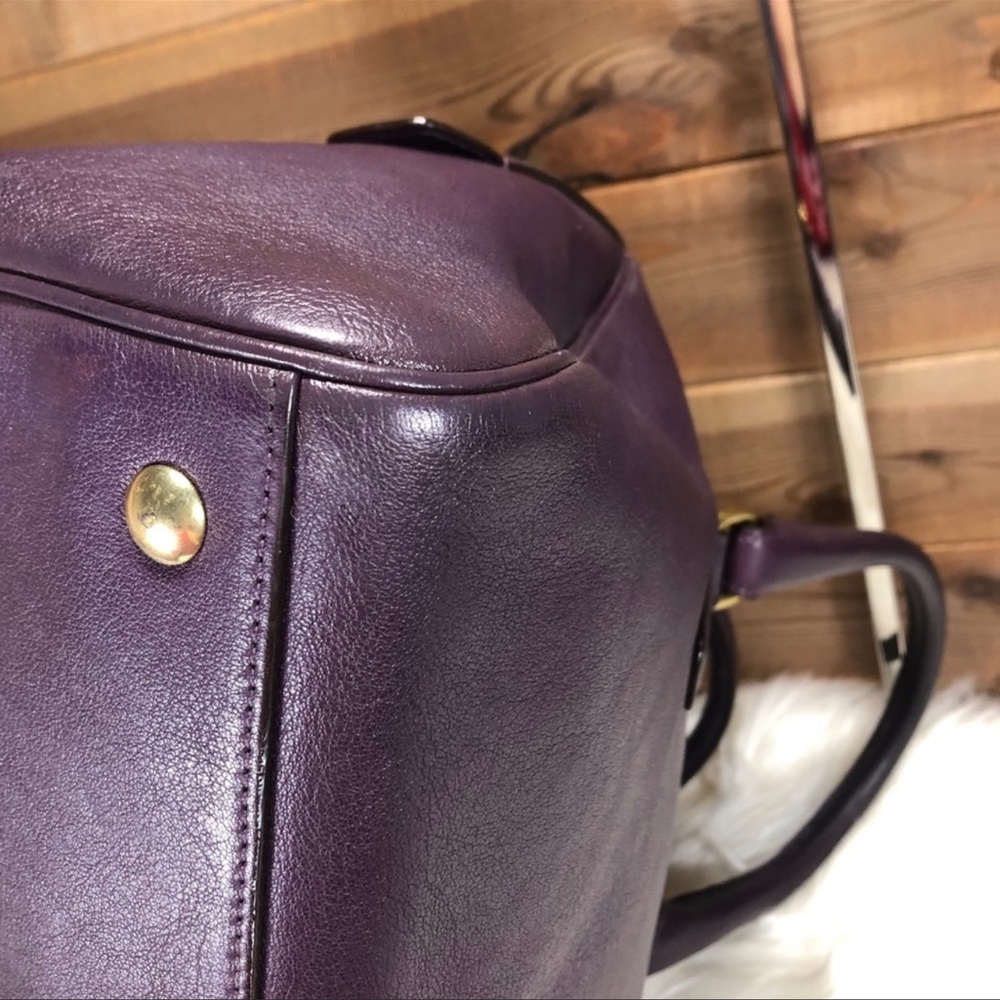Coach Legacy Haley Purple Leather Satchel